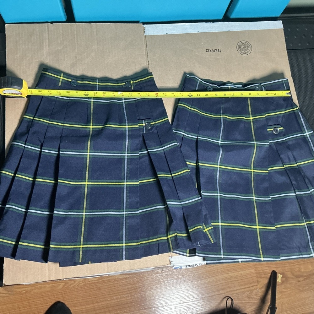 2-Flynn O'Hara Size 14 Blue-green-white&yellow Skirt